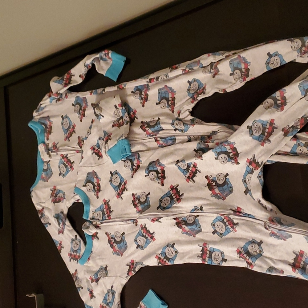 Carter's footed pajamas, in used condition.